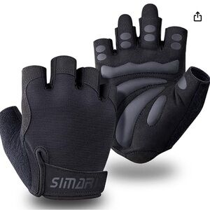SIMARI Black Fingerless Workout Gloves